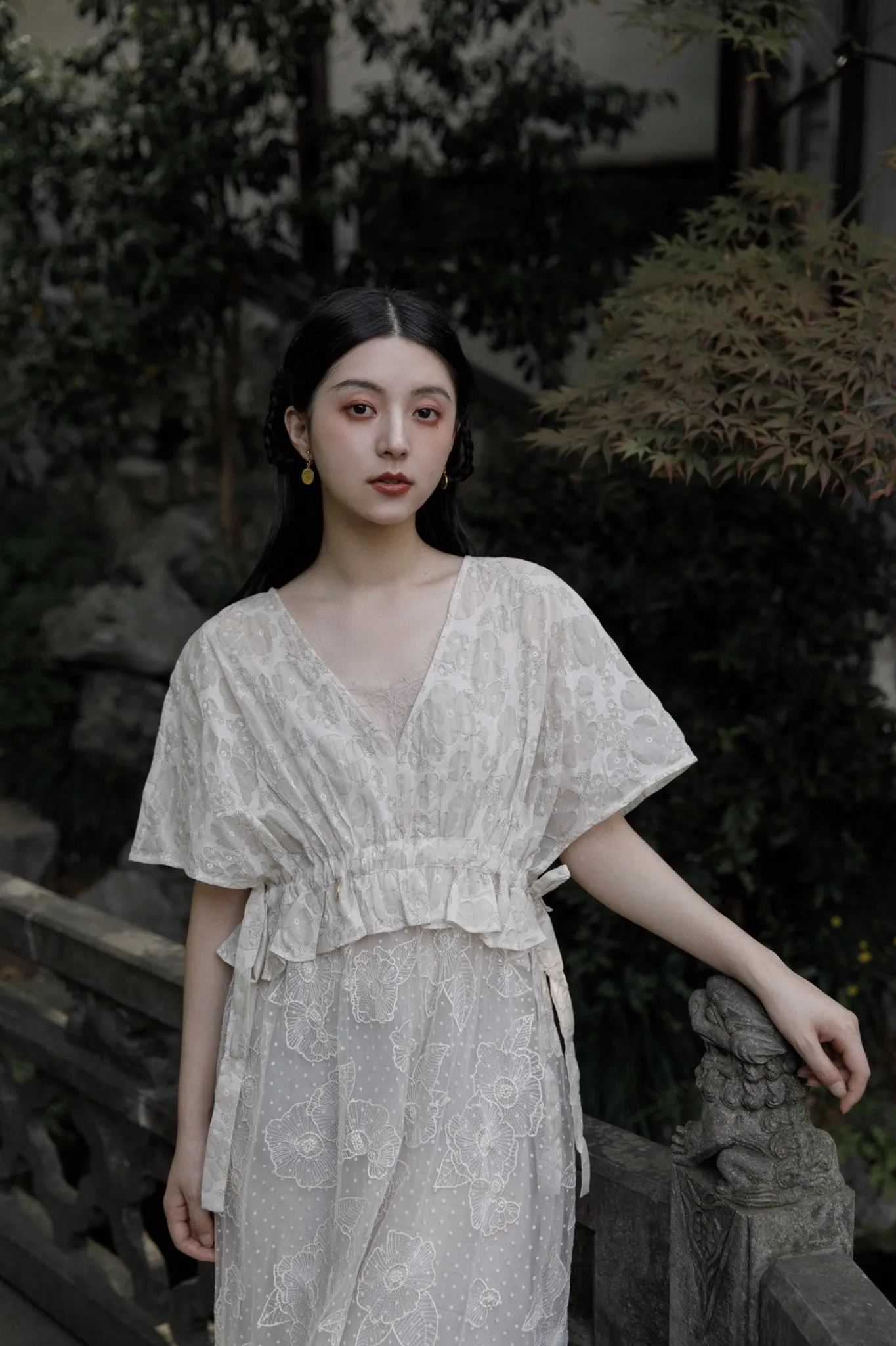 Molifusu | Yulania Ruffle Embroidered Dress