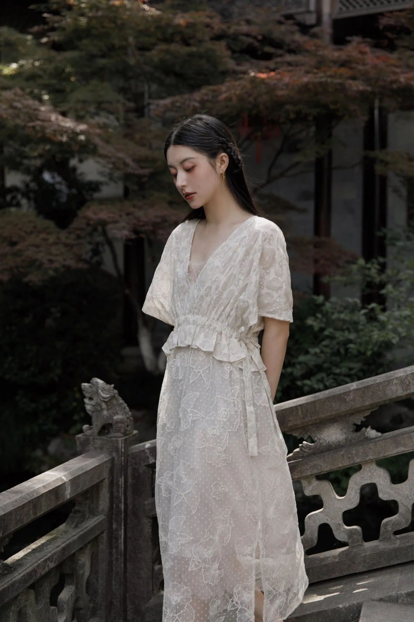 Molifusu | Yulania Ruffle Embroidered Dress