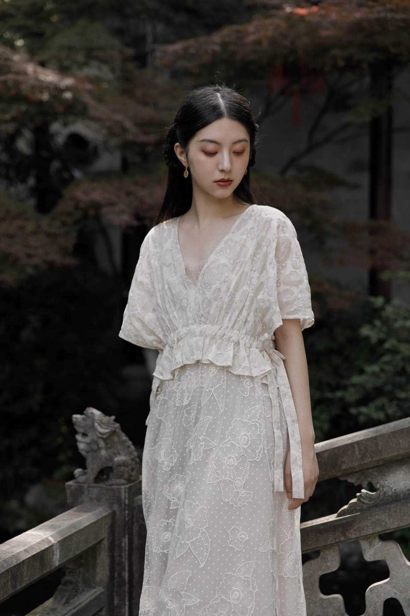 Molifusu | Yulania Ruffle Embroidered Dress