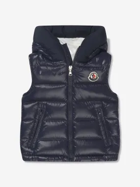 Moncler Enfant Kids Down Padded Montreuil Gilet in Navy