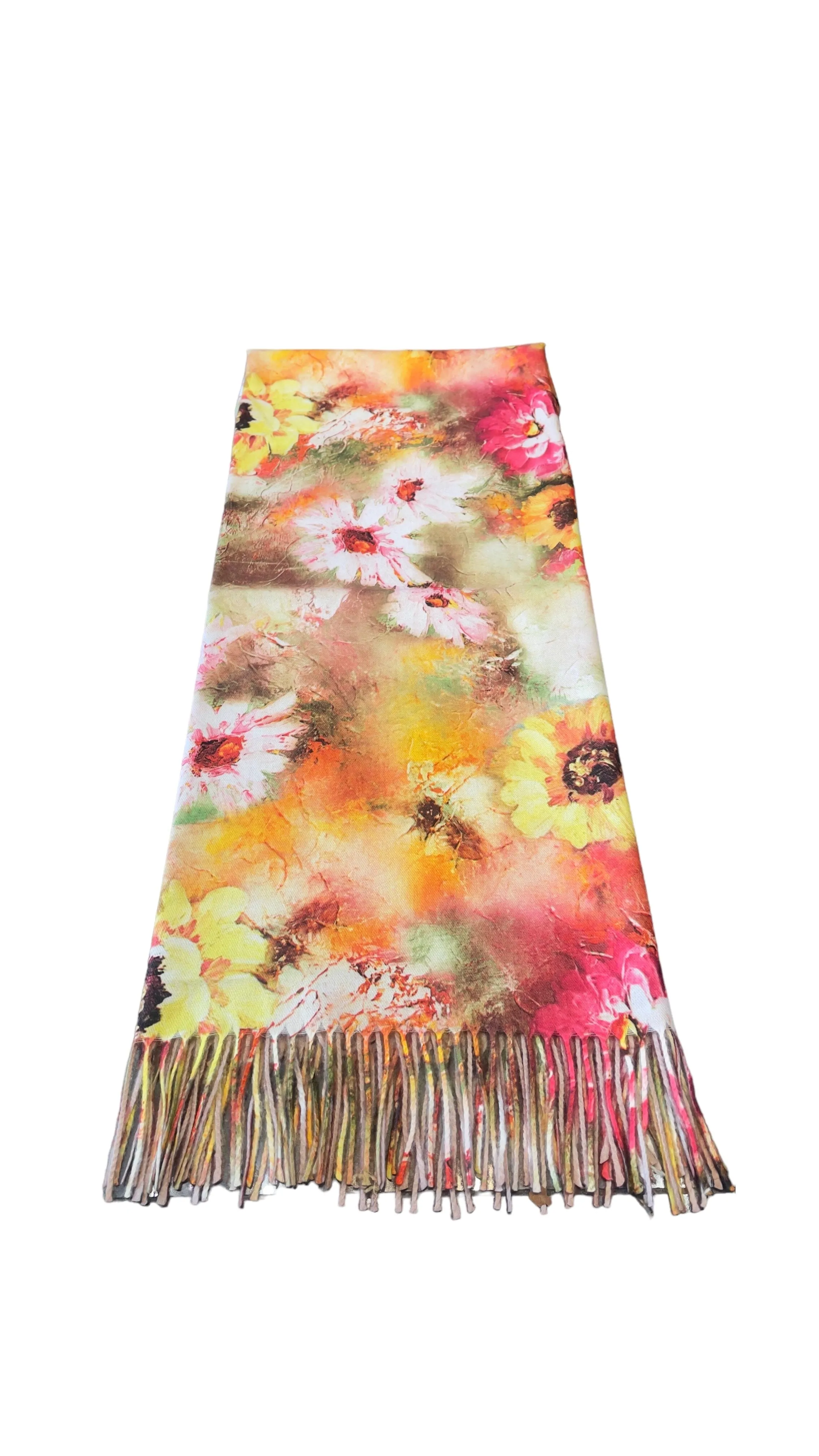 MULTI YELLOW FLORAL SCARF