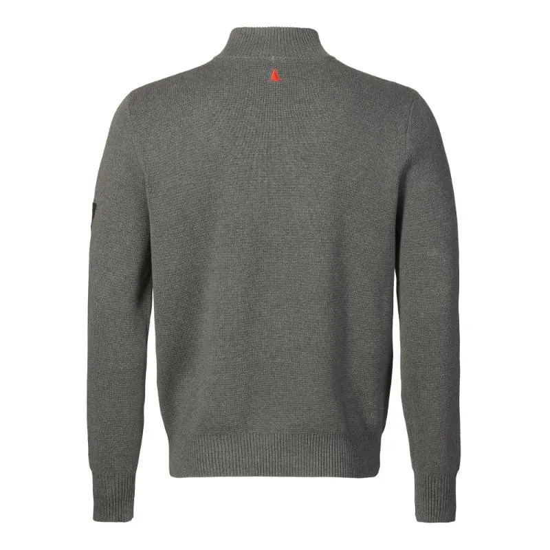 Musto Salcombe Zip Neck Mens Knit Jumper - Dark Grey