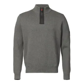 Musto Salcombe Zip Neck Mens Knit Jumper - Dark Grey