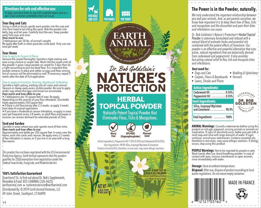 Nature's Protection Herbal Topical Powder for Dogs & Cats