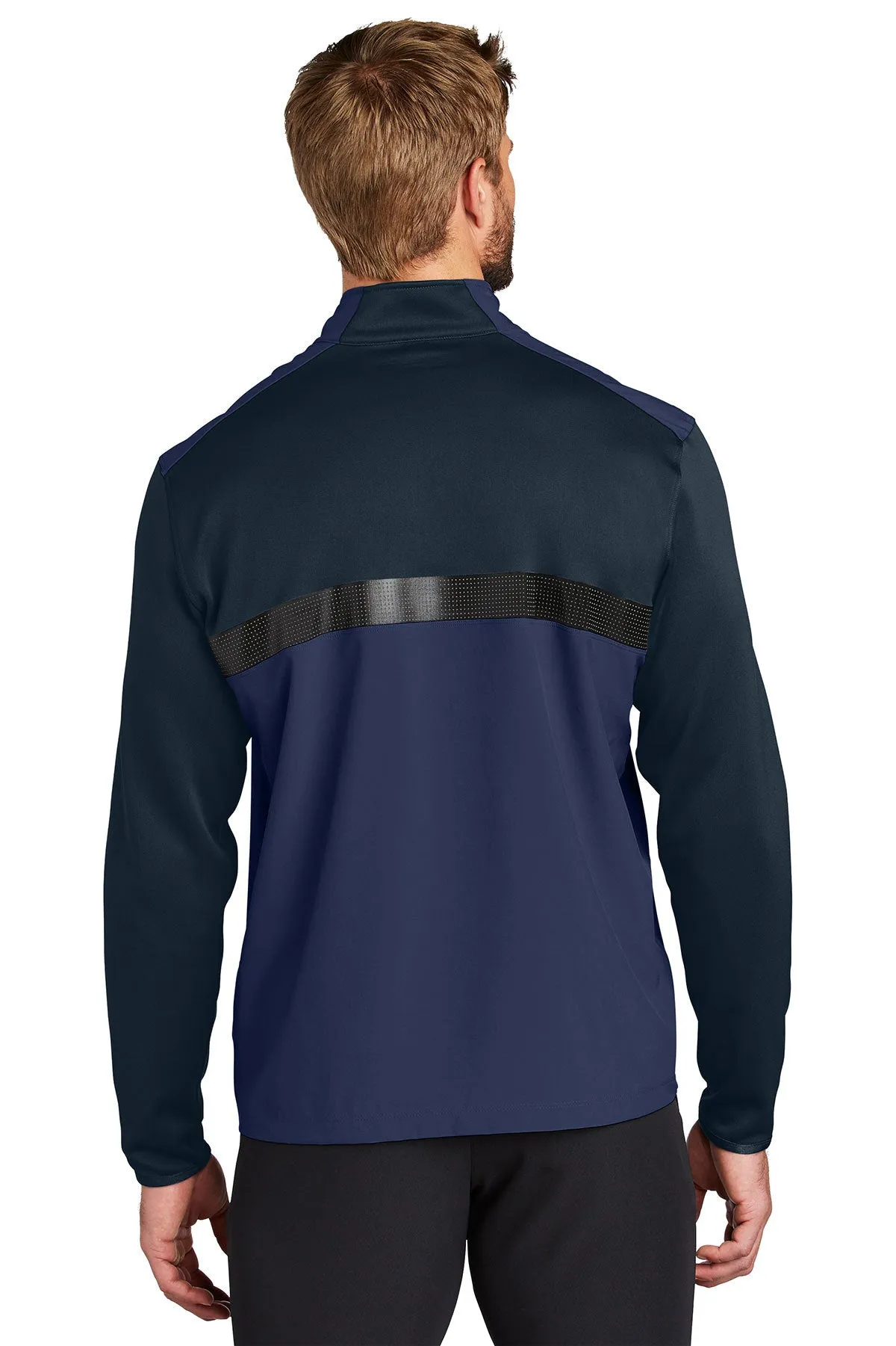 Nike Dri-FIT Fabric Mix Custom Quarter Zip Cover-Ups, Midnight Navy