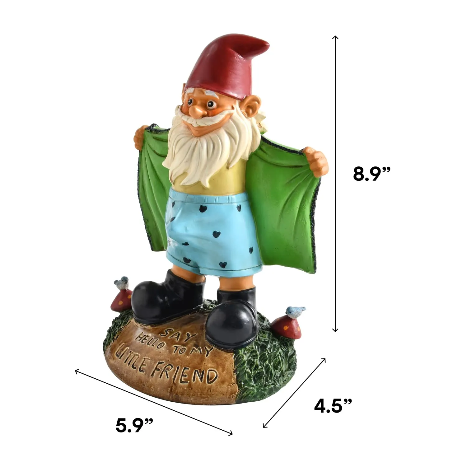 Noa Store Funny Naughty Garden Gnome Statue | Outdoor Decor | Fall Winter Halloween