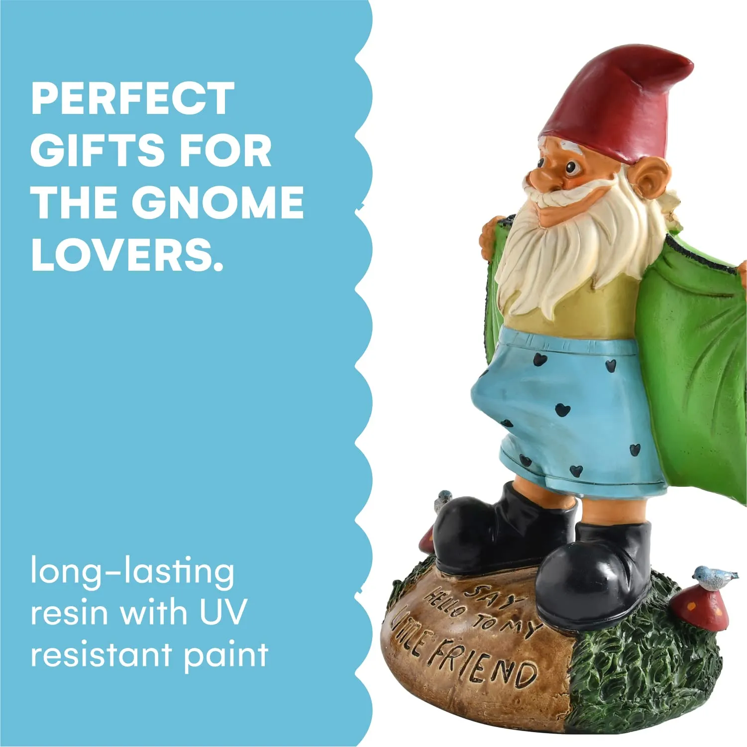 Noa Store Funny Naughty Garden Gnome Statue | Outdoor Decor | Fall Winter Halloween