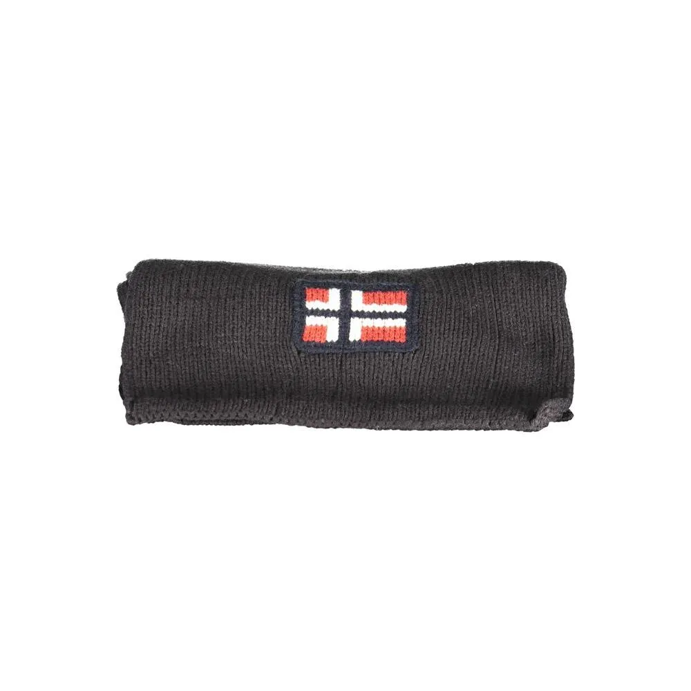 Norway 1963 Black Acrylic Scarf