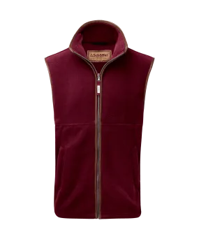 Oakham Fleece Gilet - Claret