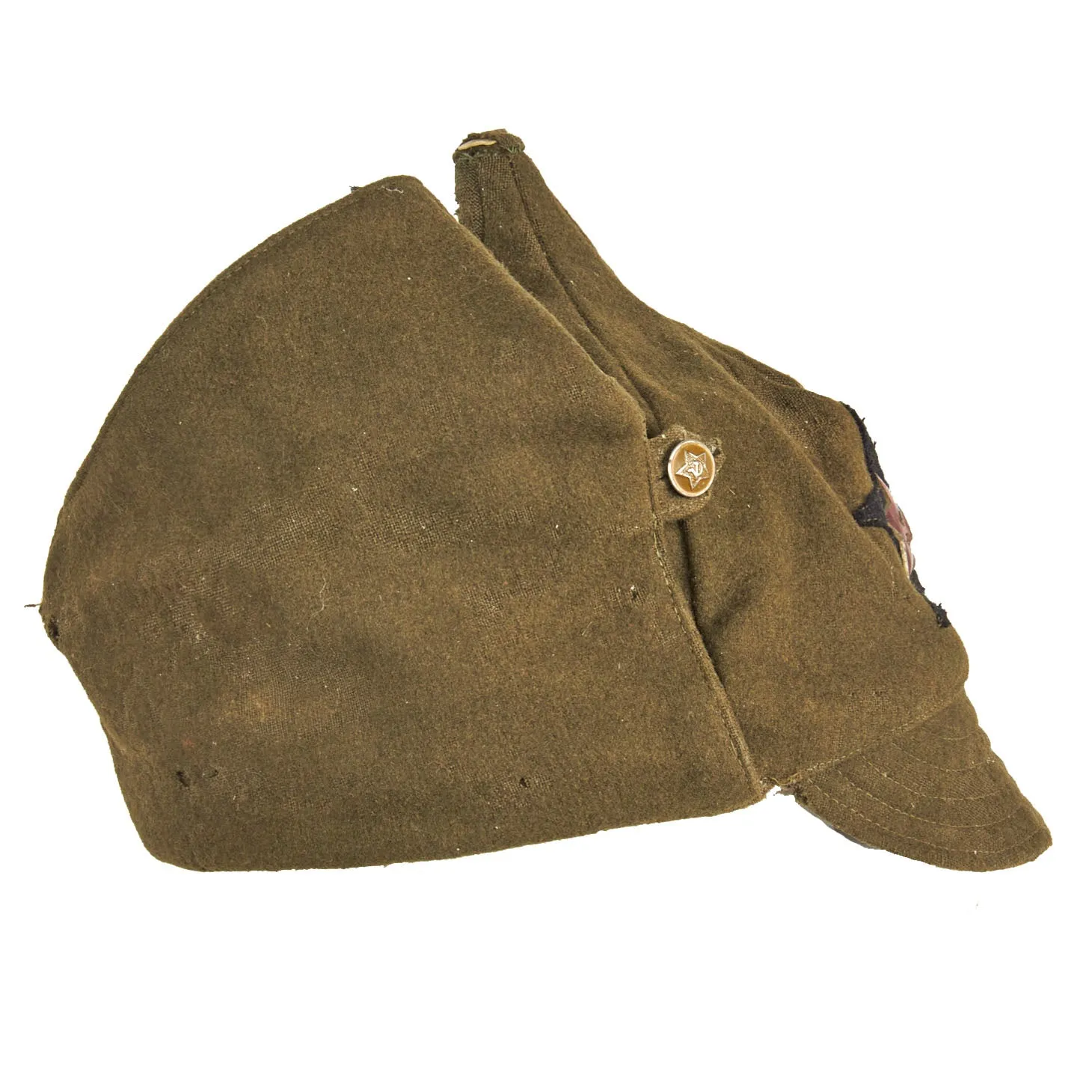 Original Soviet WWII M27 Budenovka Winter Cap