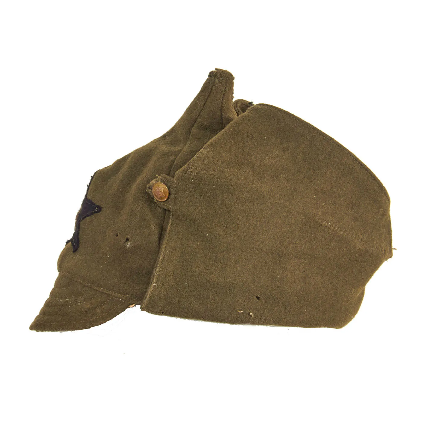 Original Soviet WWII M27 Budenovka Winter Cap