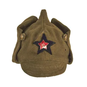 Original Soviet WWII M27 Budenovka Winter Cap