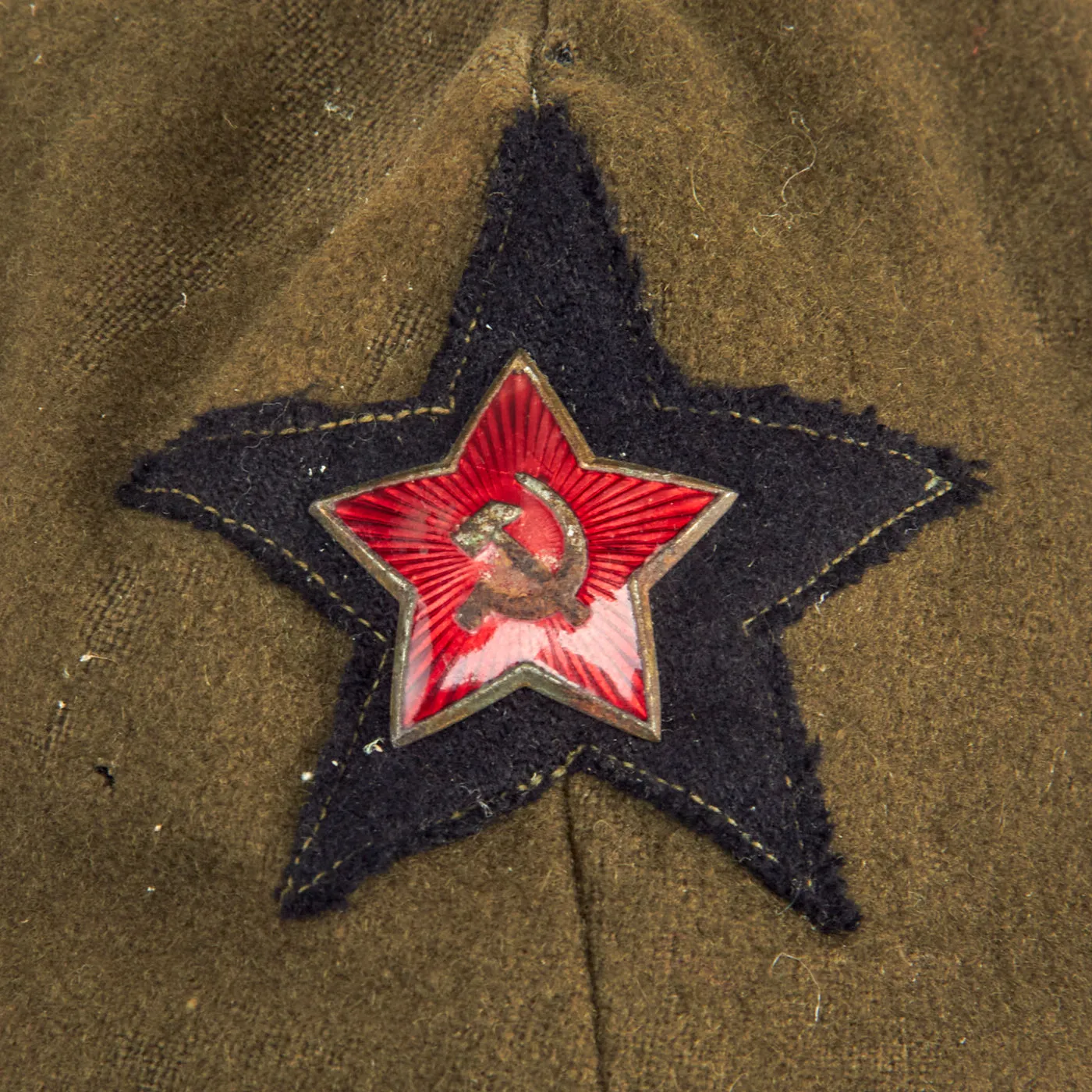 Original Soviet WWII M27 Budenovka Winter Cap