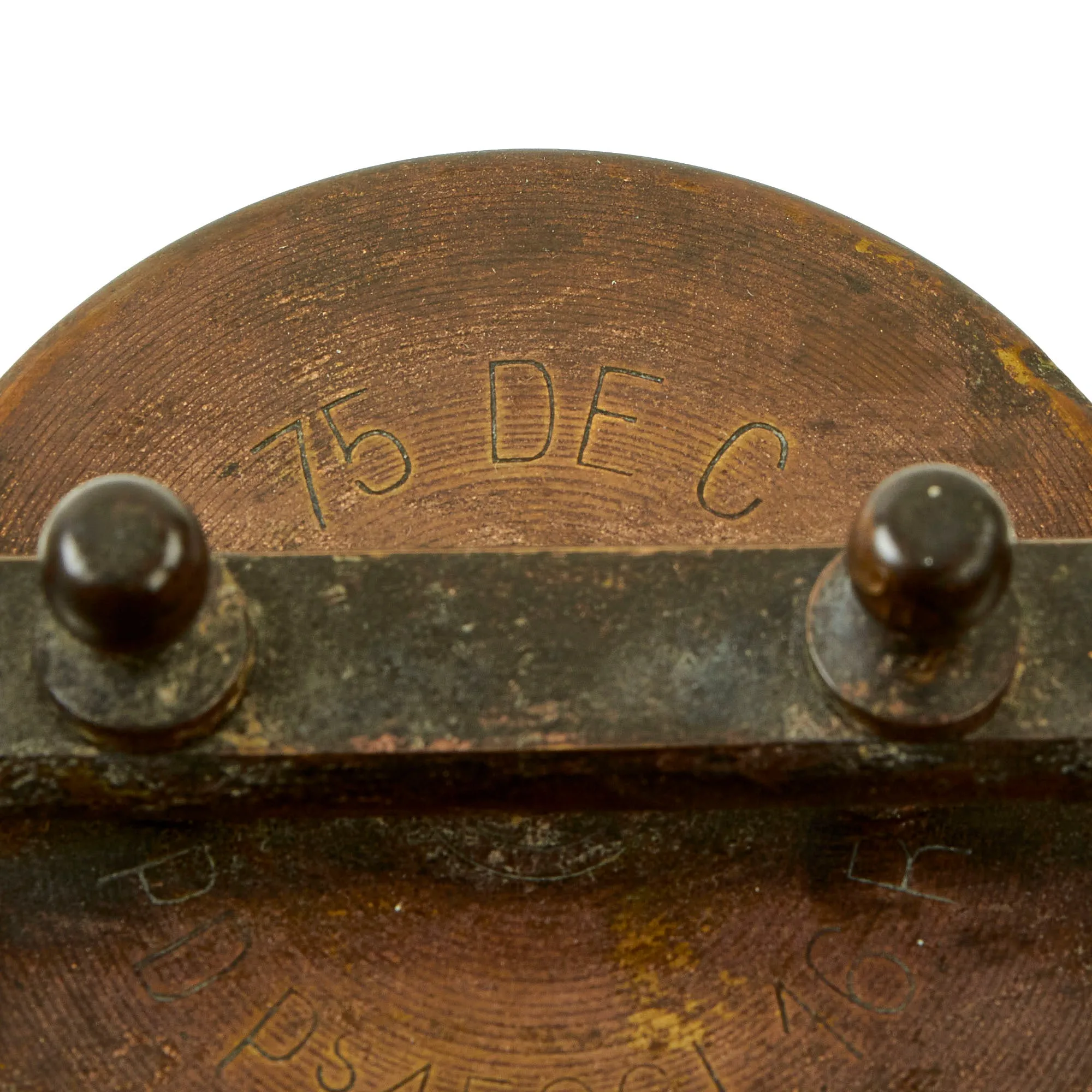 Original WWI Trench Art Dinner Bell “Gong” Made From French Artillery Shell As Featured In The Book “Trench Art, An Illustrated History” by Jane Kimball on Page 317