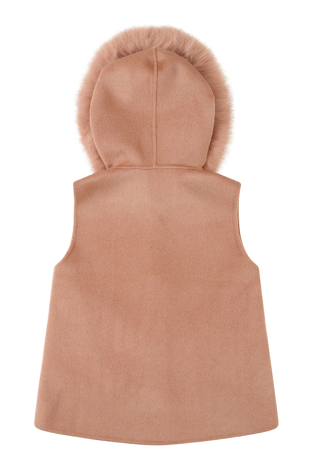 PERLA cashmere gilet vest  / Rust