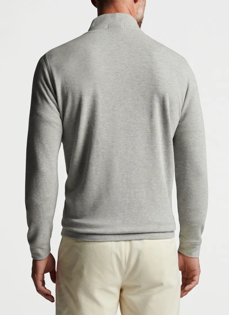 Peter Millar Crown Comfort Custom Quarter Zips, Light Grey