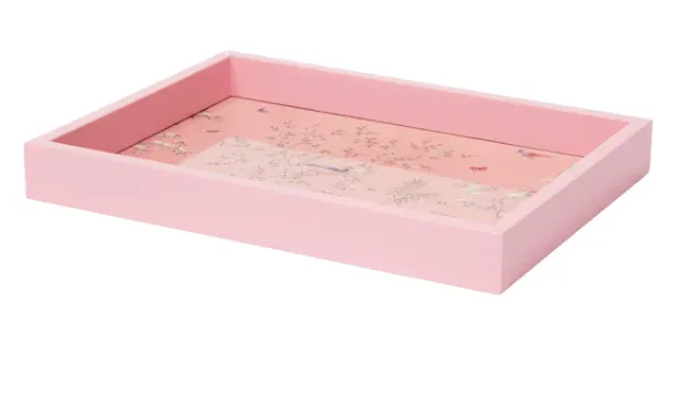 Pink Chinoiserie Tray, Small