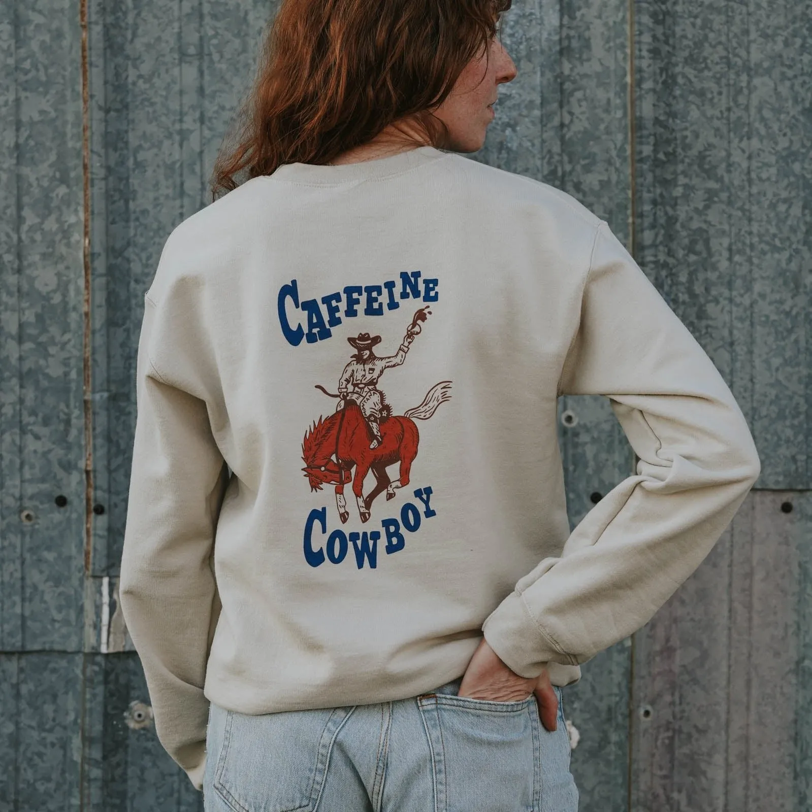 "Caffeine Cowboy” Pullover