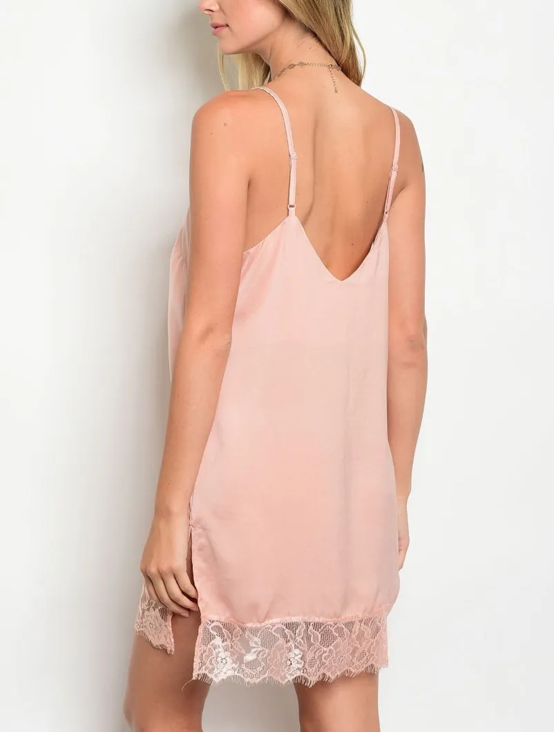 "Last Friday night" lace slip dress