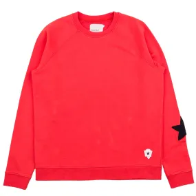 Raglan Star Sweat - Red and Navy