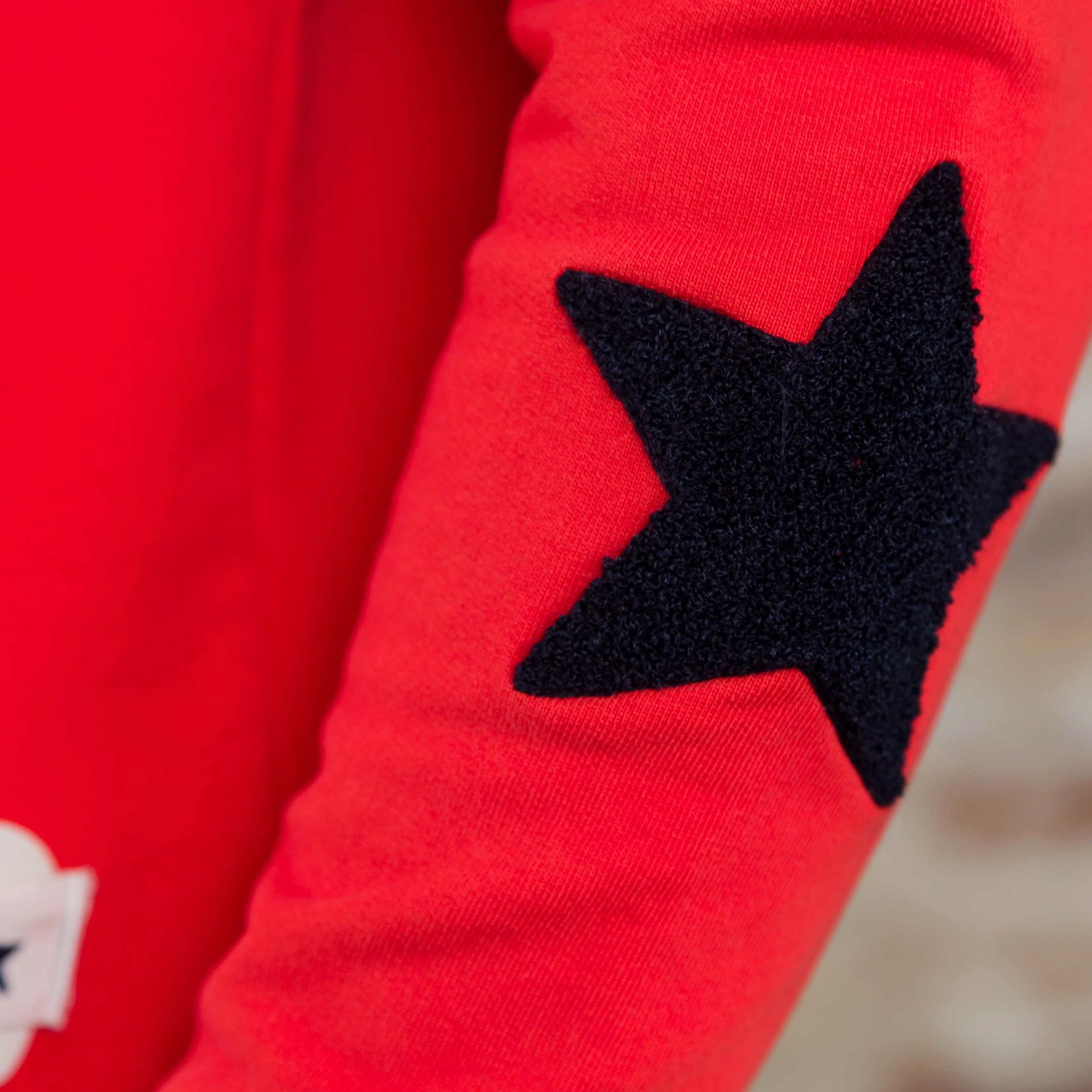 Raglan Star Sweat - Red and Navy