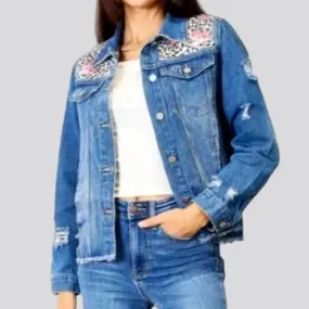 Regular y2k jean jacket
 for ladies