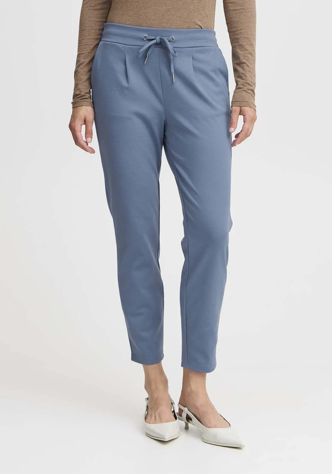 Rizetta Crop Trousers - Blue Horizon