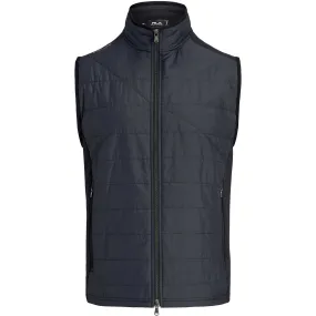 RLX Classic Fit Full Zip Cool Wool Hybrid Gilet Black - AW24