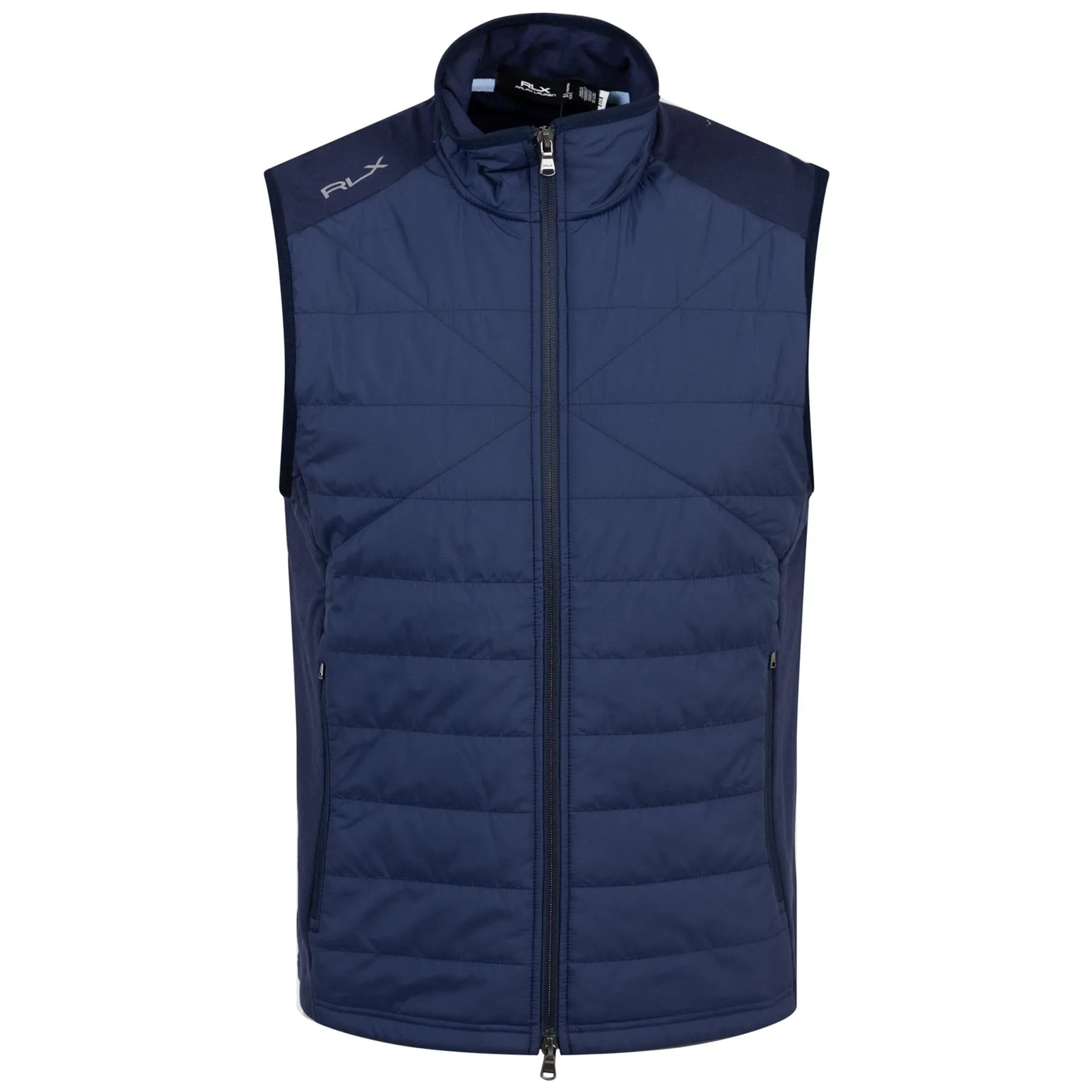 RLX Classic Fit Full Zip Cool Wool Hybrid Gilet Refined Navy - 2024