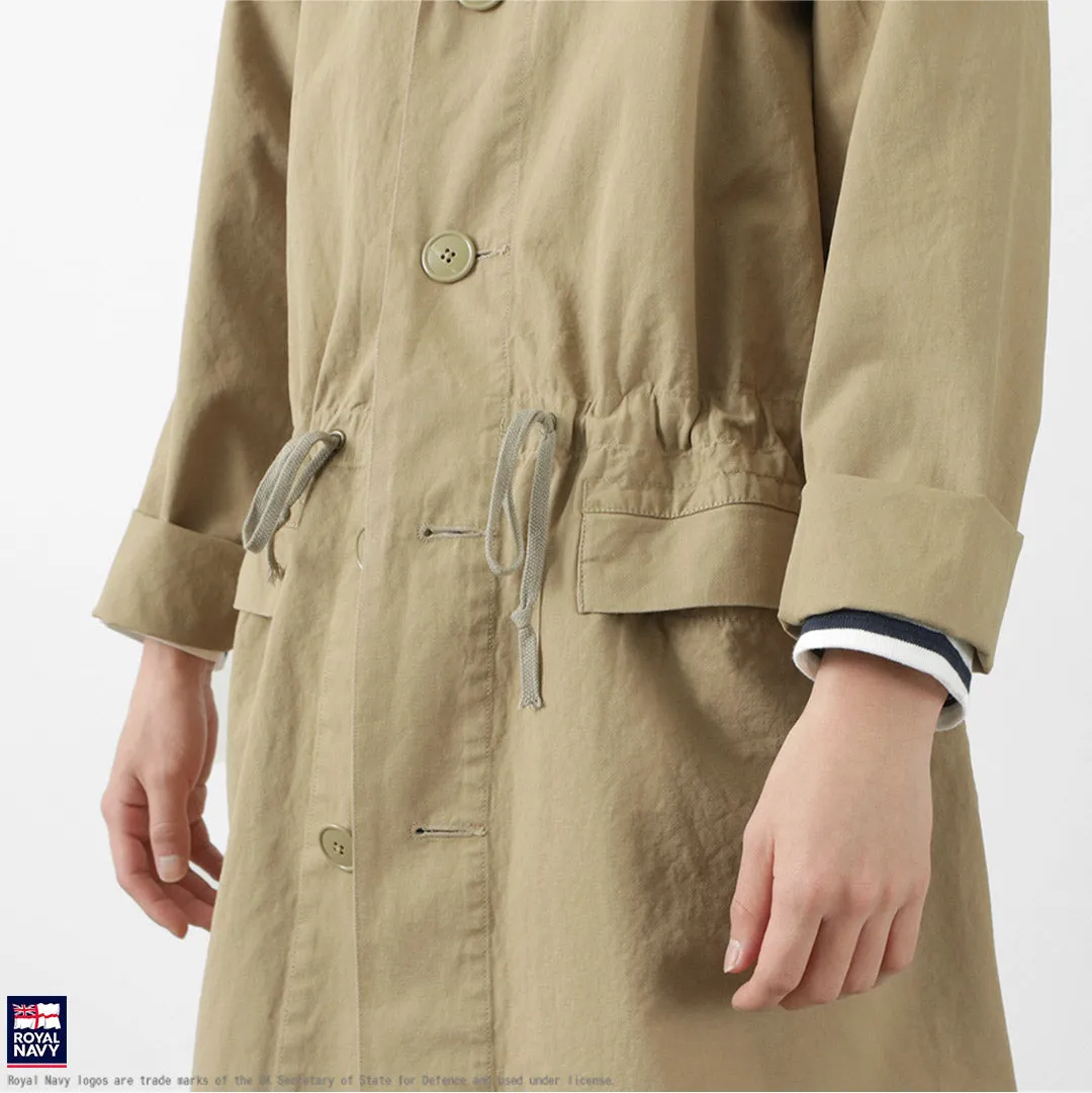 ROYAL NAVY / Snow camo collarless overcoat