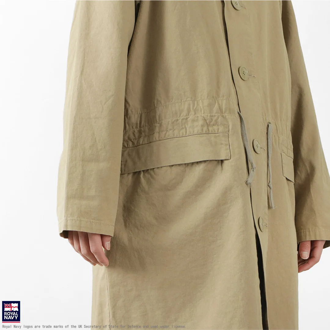 ROYAL NAVY / Snow camo collarless overcoat