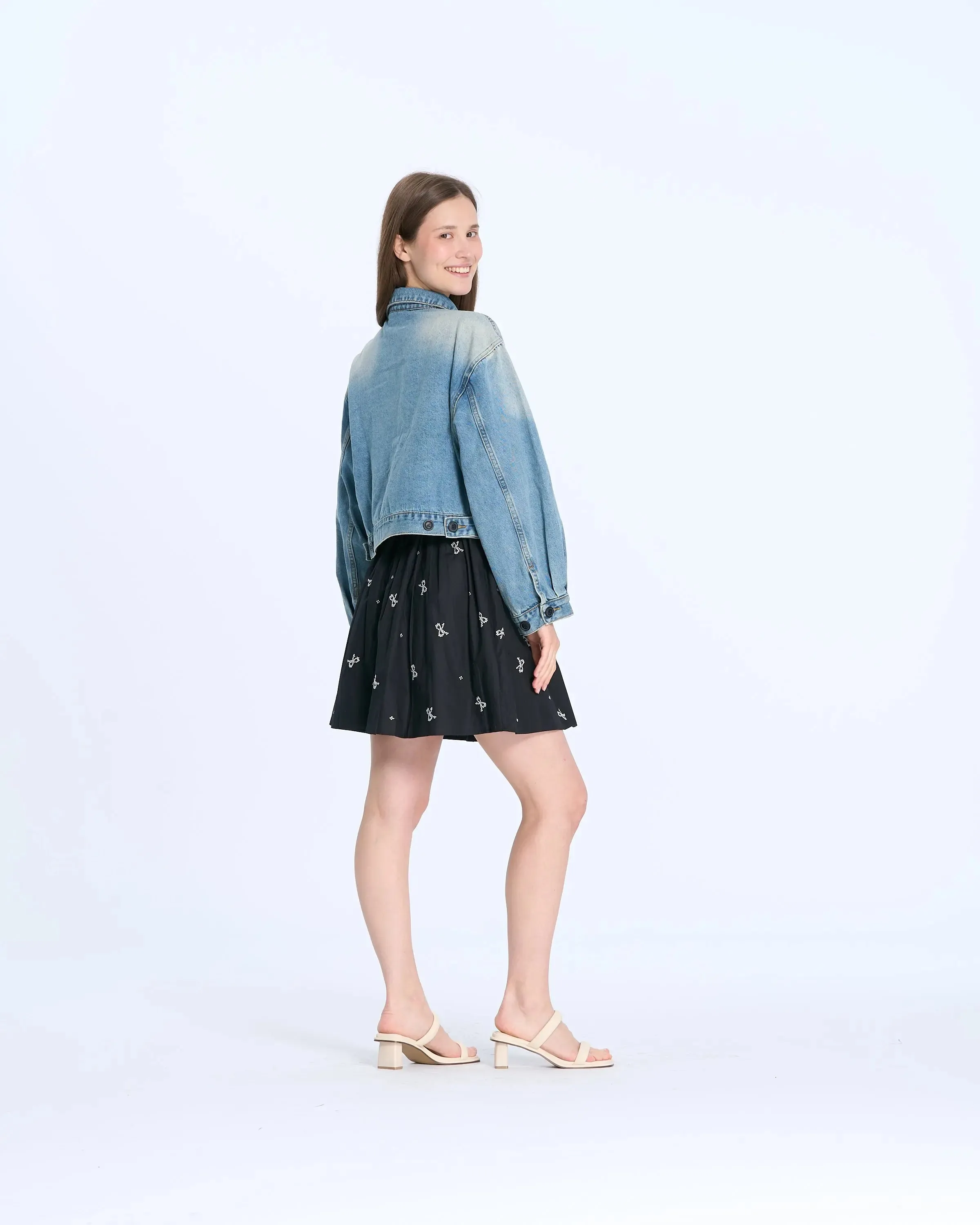 S0386 Cropped Denim Jacket