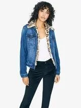 Sanctuary Clothing Kylie Faux Fur Denim Jacket Hillside