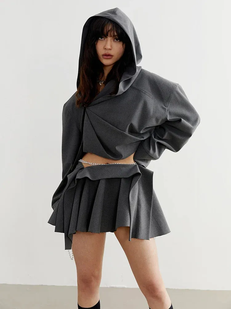 Sayua Cropped Hooded Jacket