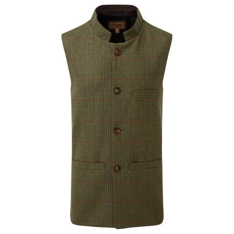 Schoffel Mens Nehru Tweed Waistcoat - Buckingham Tweed