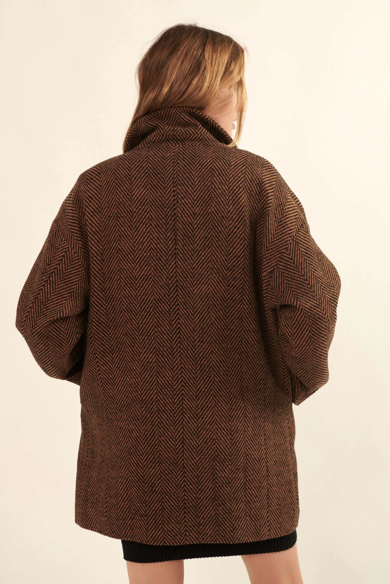 Ship Shape Double-Breasted Tweed Peacoat