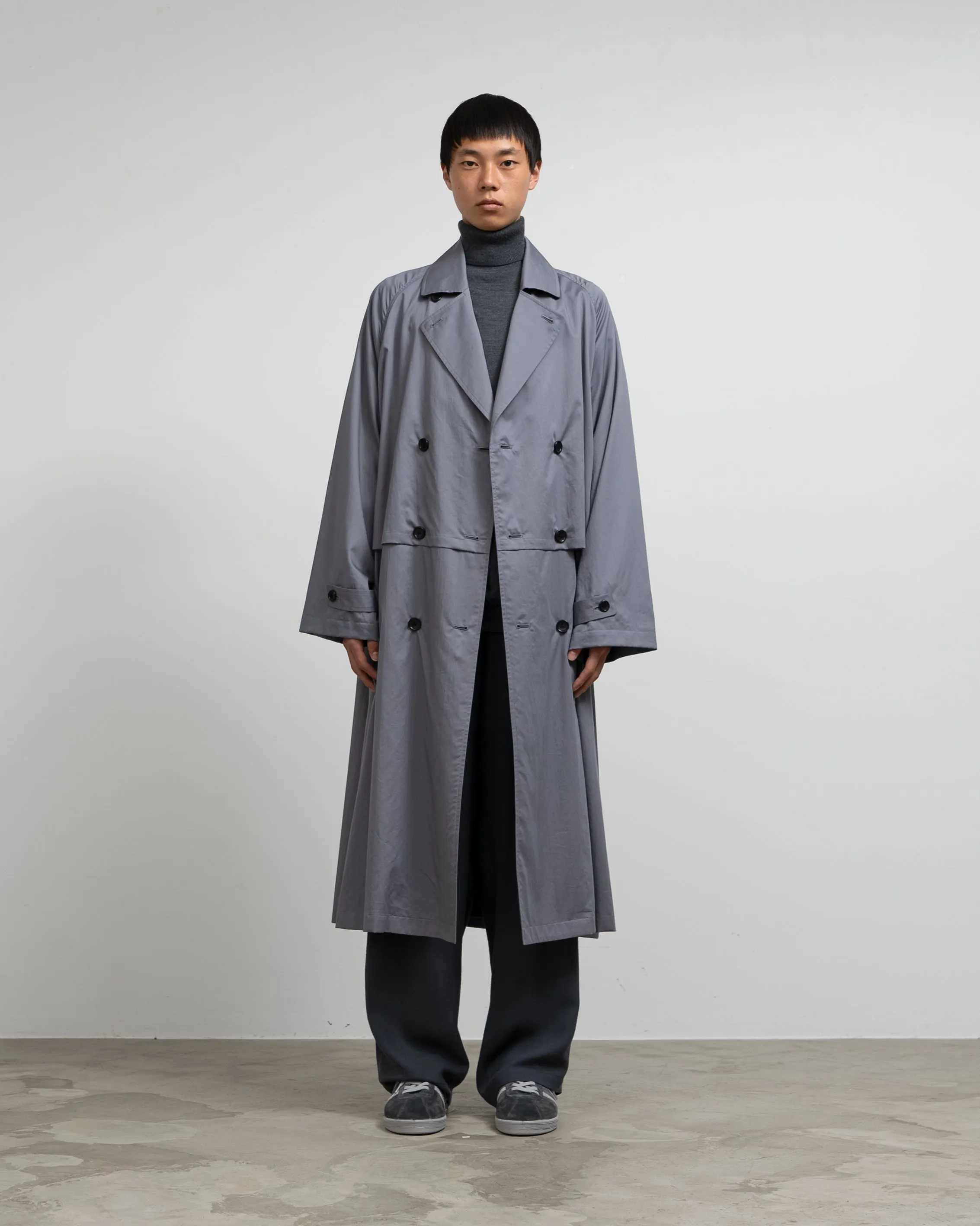 Silicon Poplin Cape Trench Coat