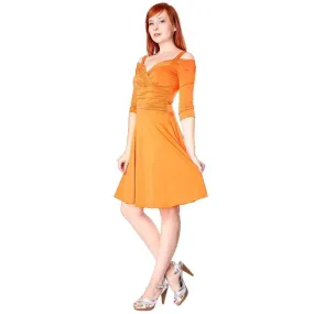 Slip On Short Flattering and Slimming Cocktail Dress