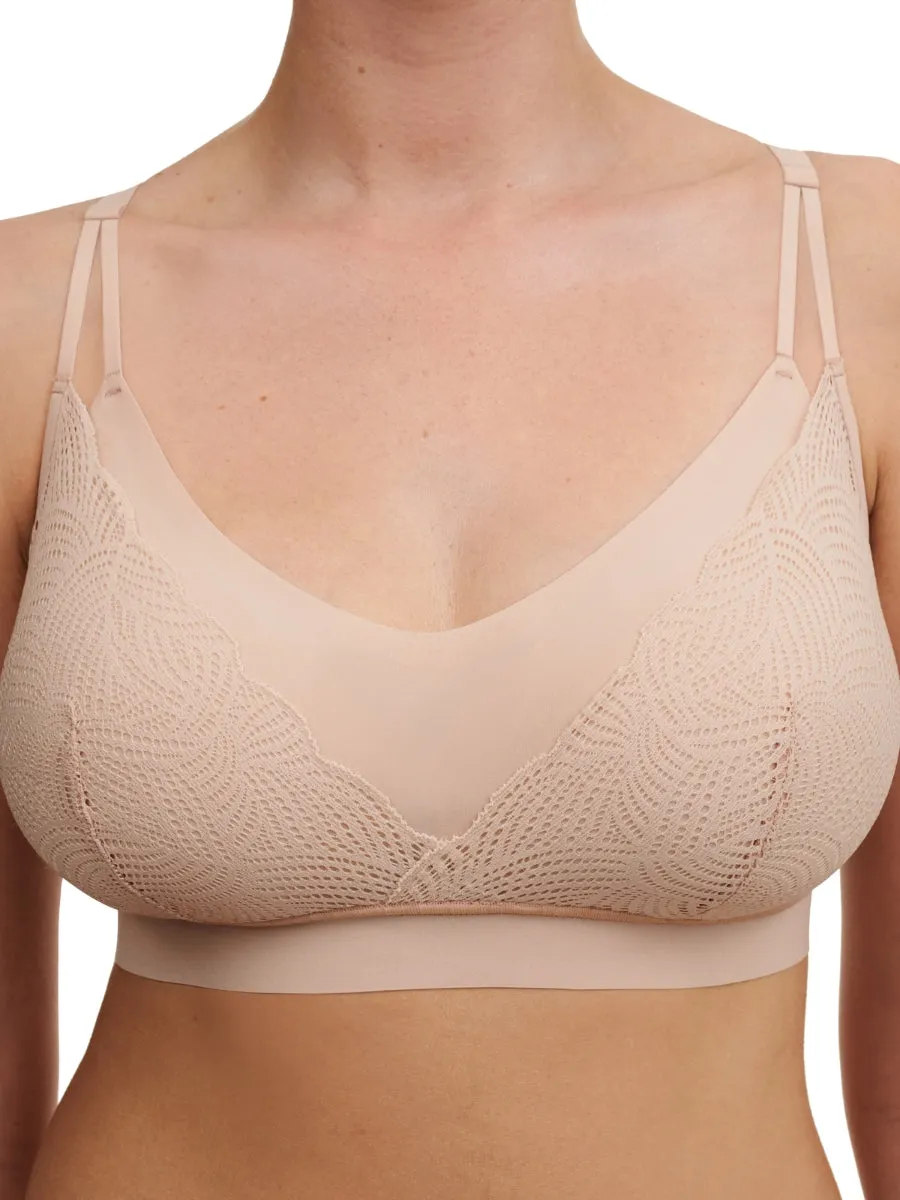 SoftStretch Lace Removable Padding Bralette - Golden Beige