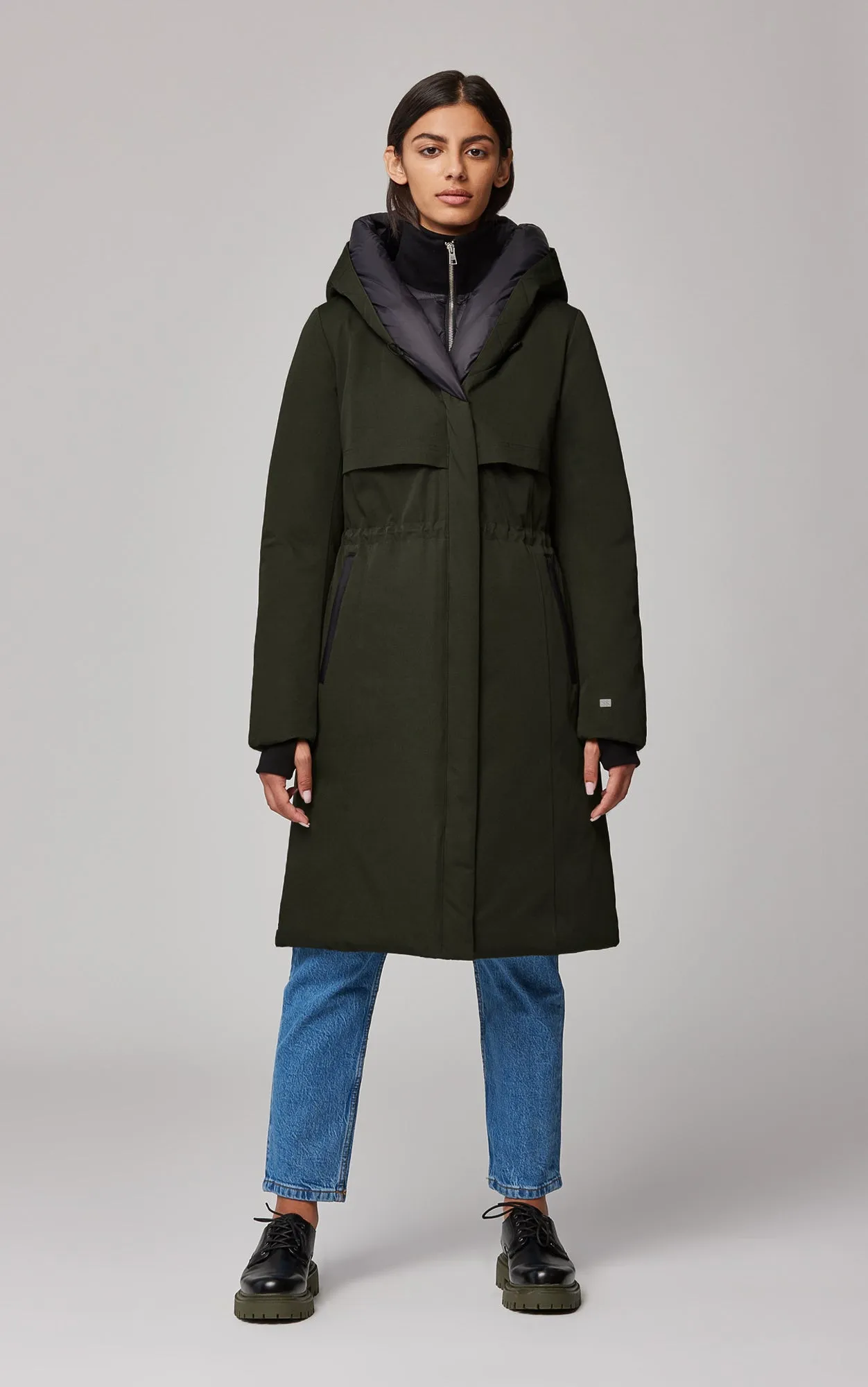 SOIA&KYO SAMARA-TD - Semi-Fitted Classic Down Coat With Hood