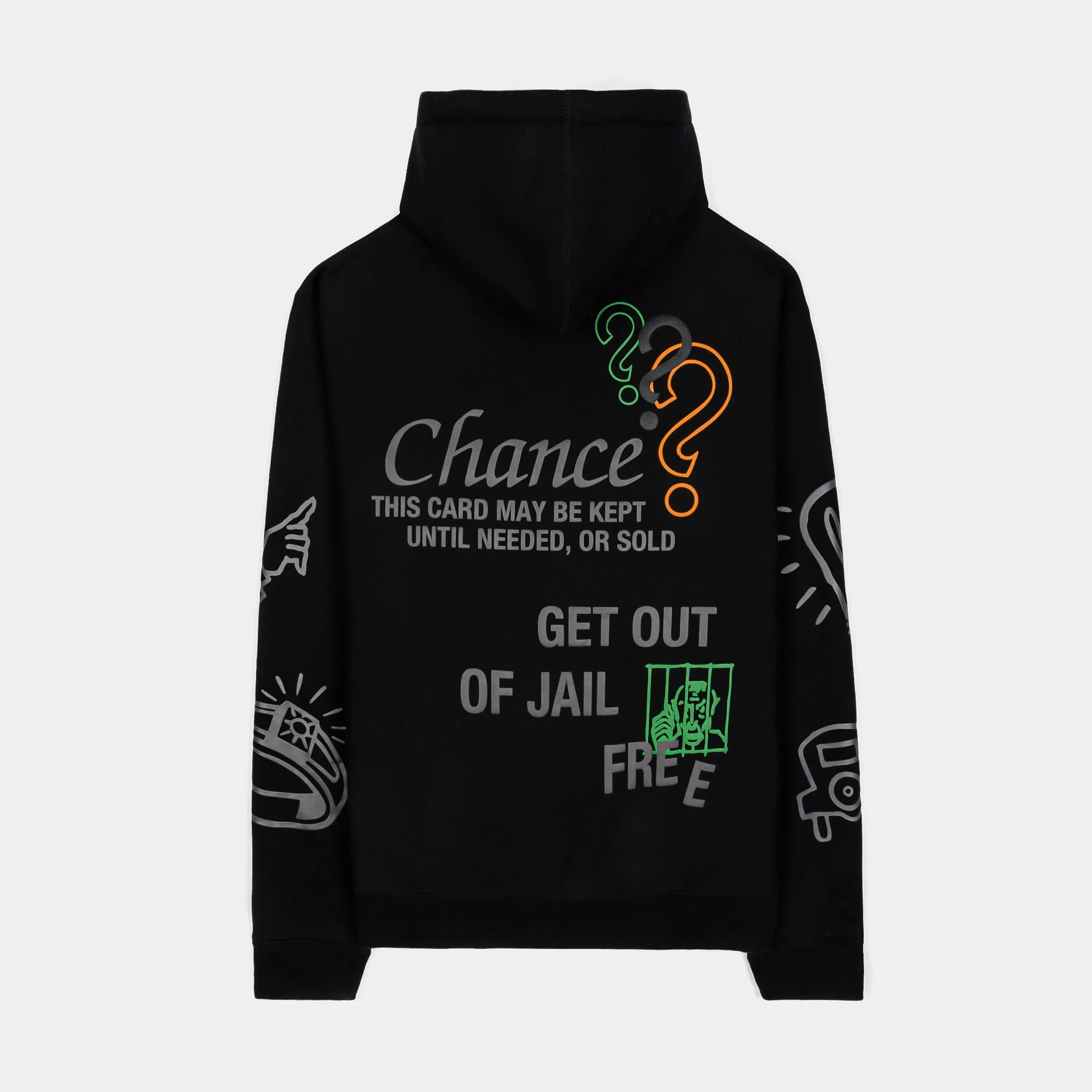 SP x Monopoly Chance Pullover Mens Hoodie (Black/Orange)