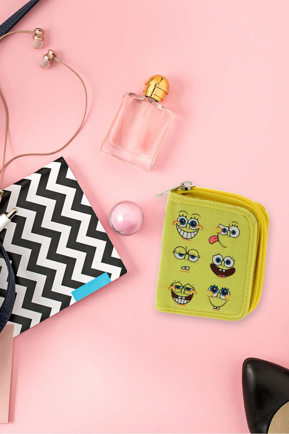 Sponge Bob Multi character Zip Wallet