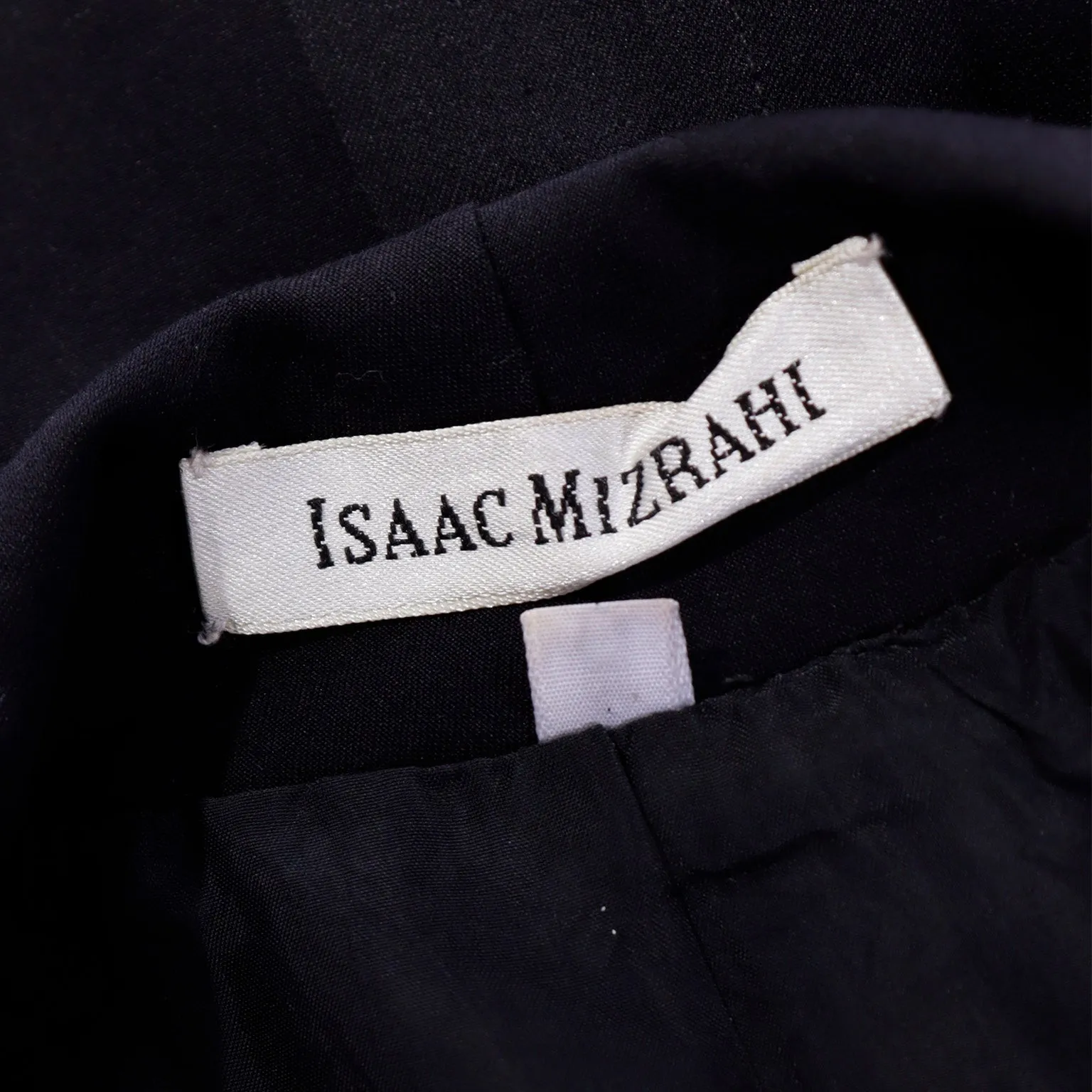 S/S 1992 Isaac Mizrahi Vintage Cropped Black Tonal Striped Jacket