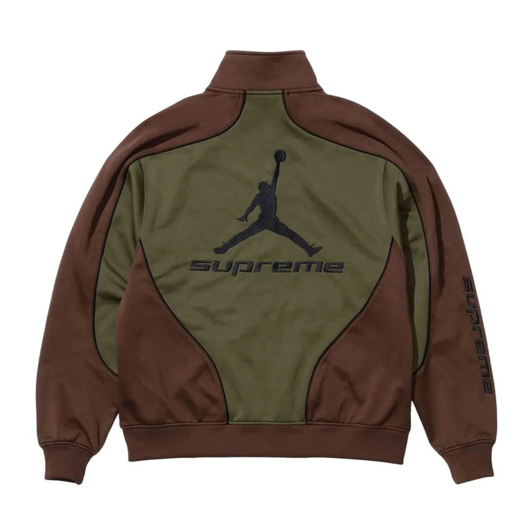 Supreme x Jordan Track Jacket 'Brown/Olive'