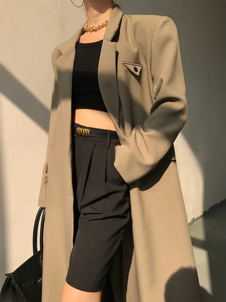 Tailored Double-Breasted Oversized Trench Coat