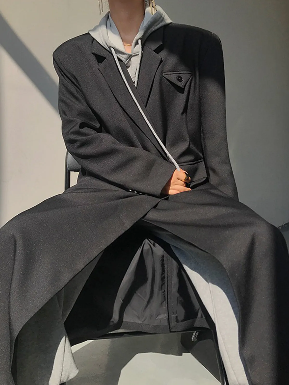 Tailored Double-Breasted Oversized Trench Coat