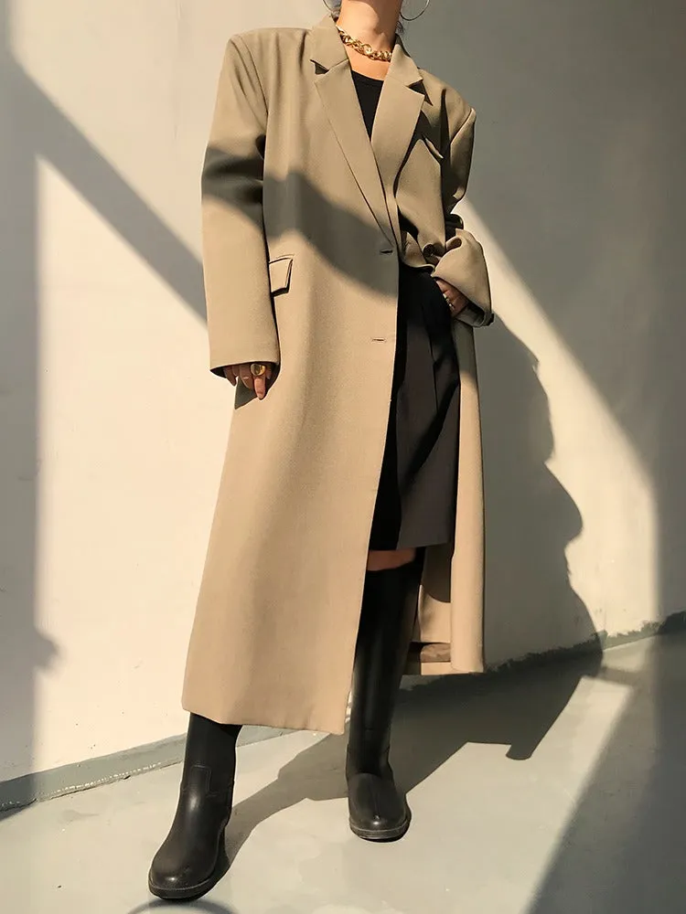 Tailored Double-Breasted Oversized Trench Coat