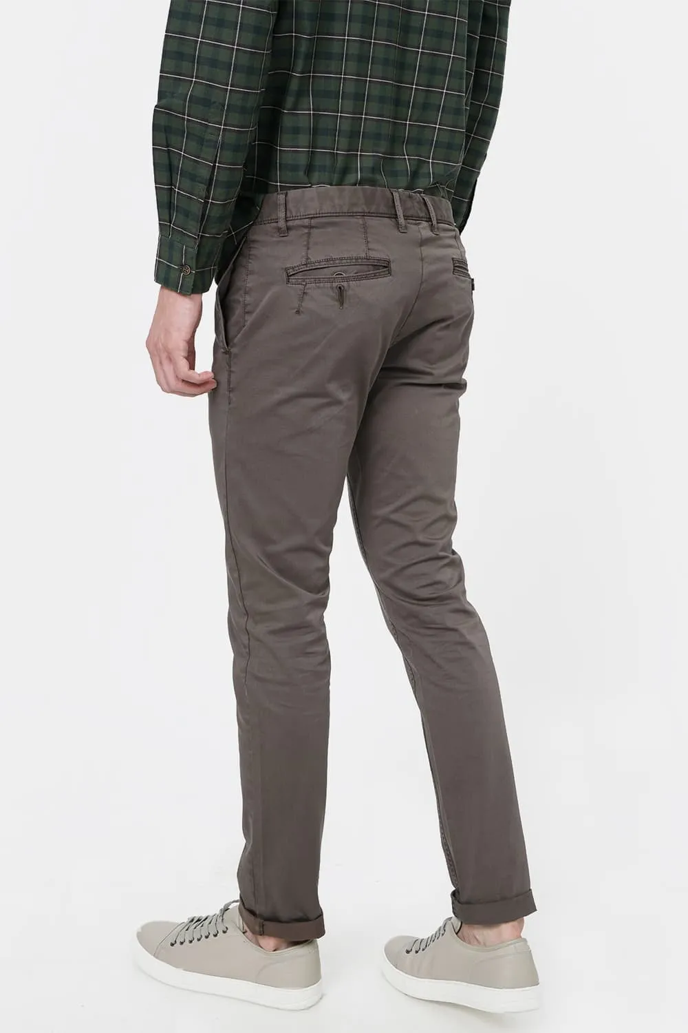 Tapered Fit Satin Stretch Trouser