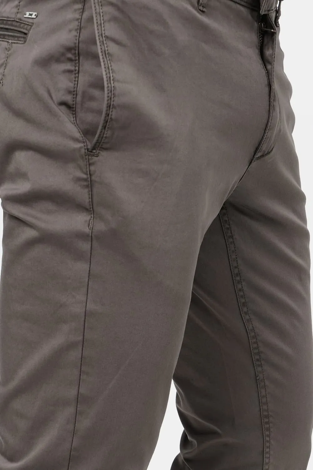 Tapered Fit Satin Stretch Trouser