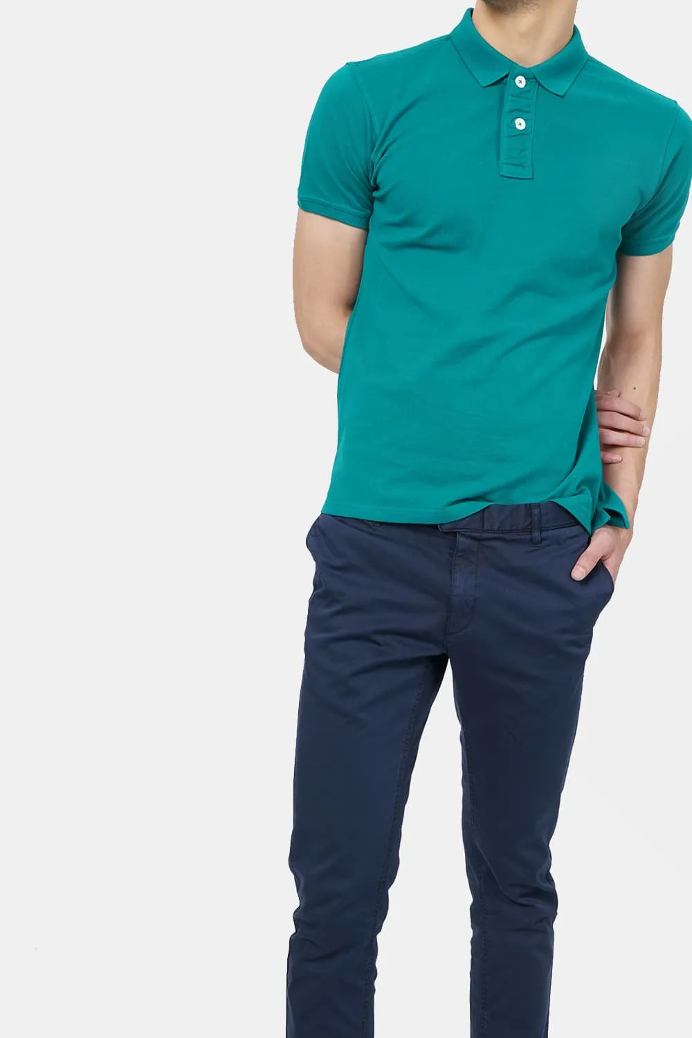 Tapered Fit Satin Stretch Trouser